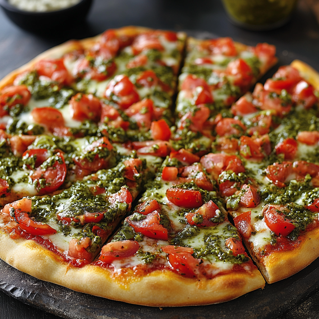 Sweet Tomatoes Chimichurri Pizza