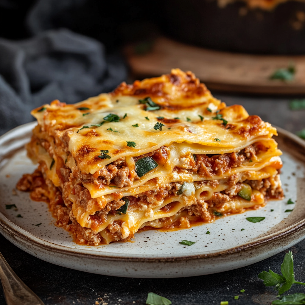 Lasagna with Meat and Vegetables