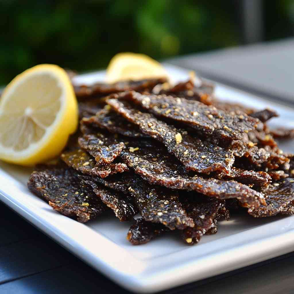 Lemon Pepper Beef Jerky - recipesjulie