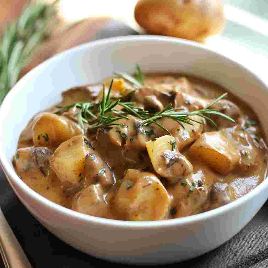 Potato Stroganoff Recipe - recipesjulie