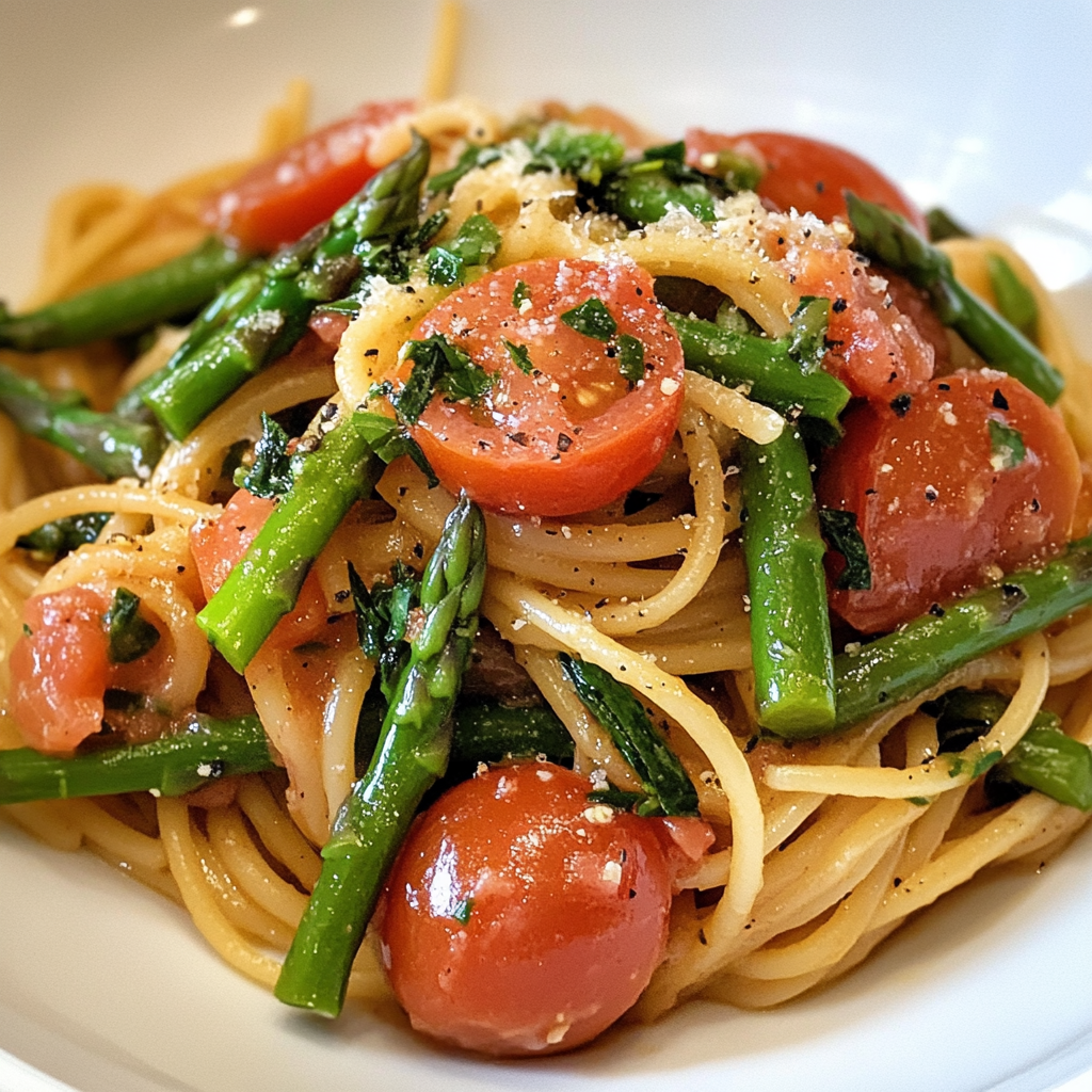 Asparagus Tomato Pasta