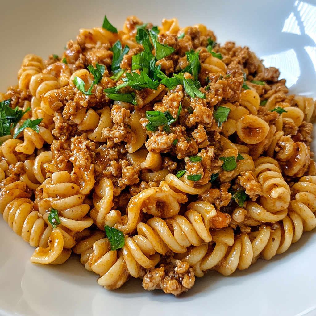 Ground chicken Pasta