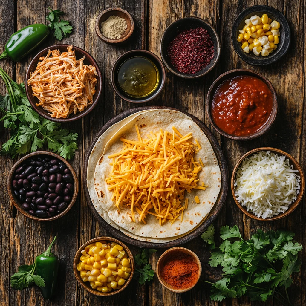 fresh ingredients for Boulders Enchiladas